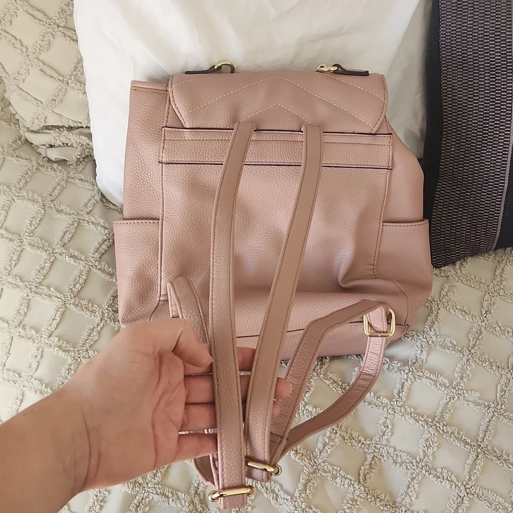 Nanette Lapore Pink Gold Detail Backpack